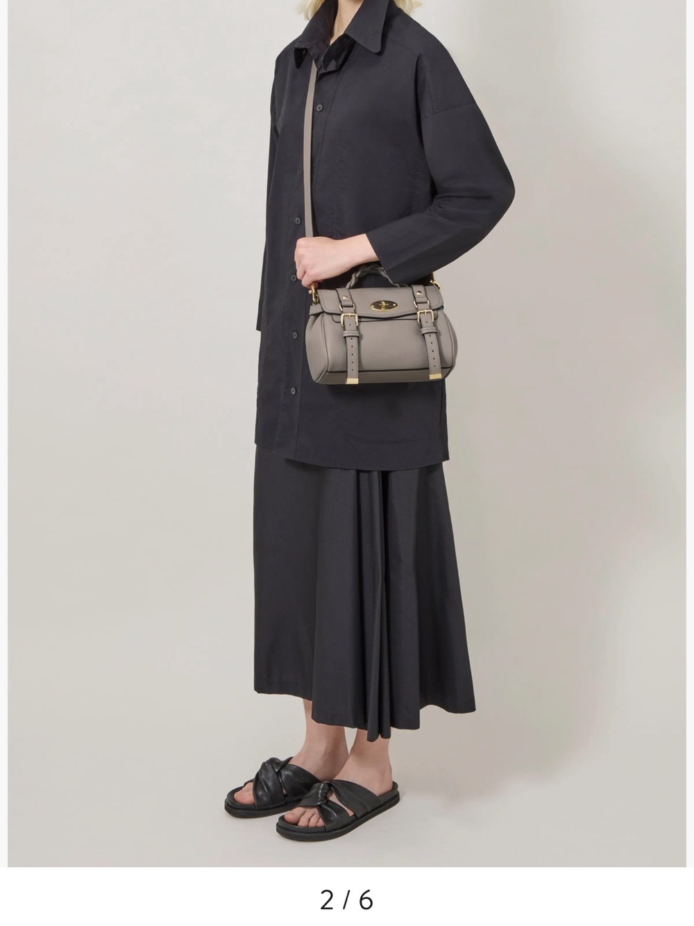Mulberry Mini Alexa Leather Satchel in Cashmere Taupe NWOT - Picture 2 of 13